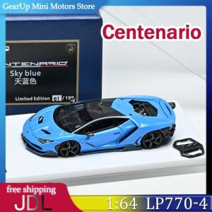 신형 JDL 모델 1:64 람보르기니 센테나리오 LP770-4 한정판 199개 레진 하이퍼카 모델 장난감 슈퍼카 수집