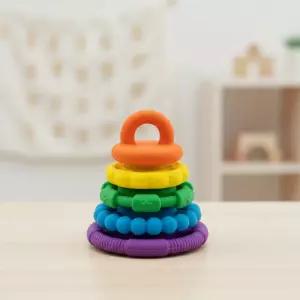 젤리스톤 실리콘 링끼우기 링쌓기 감각발달 장난감 촉감놀이 소프트 무지개 쌓기놀이 치발기