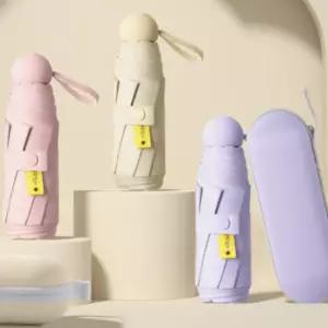 여름 파스텔 휴대용 접이식 초경량 미니 우산