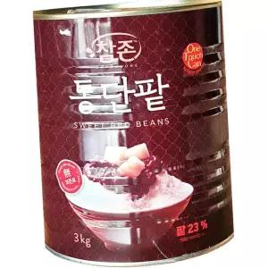 참존 통단팥 빙수용 3kg 6개 단팥 빙수 팥