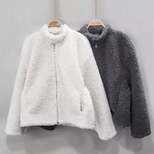 [다잇템] 여성 차이나넥 양모 퍼 드로우코드 FW 재킷