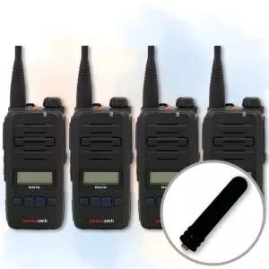 윈어텍 S-5900 S5900 고성능 업무용 산업용 디지털 무전기 + 고감도 숏안테나 4대 세트 