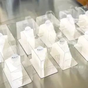 조각 케이크 상자 답례품 앞열림 선물 투명 포장 박스