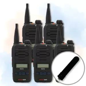 윈어텍 S-5900 S5900 고성능 업무용 산업용 디지털 무전기 + 고감도 숏안테나 5대 세트 