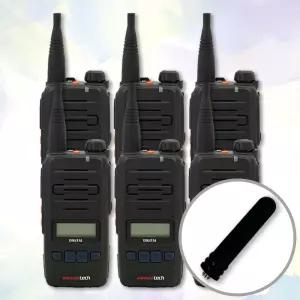 윈어텍 S-5900 S5900 고성능 업무용 산업용 디지털 무전기 + 고감도 숏안테나 6대 세트 