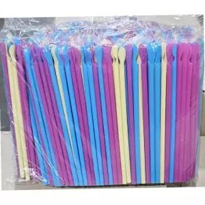 스트로우 스푼형 슬러시 혼합 20cm 100입 일회용