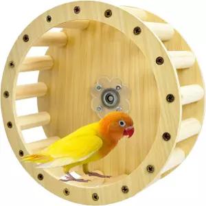 핀비 나무 새 운동 휠 앵무새 러닝 장난감 케이지 장착 잉꼬 인터랙티브 스피너 회전 농어 버디 러브버드