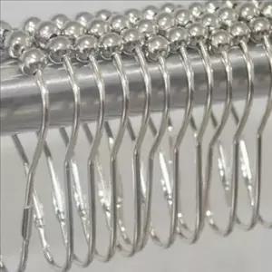 [에이치플러스몰]다용도 스테인리스 커튼 링 구슬 커튼 링 클립형 고리 욕실