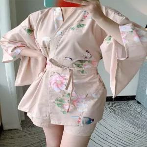일본식 유니폼 기모노 의상 온천 의류 가운 사우나 순면 찜질복 목욕 여성용