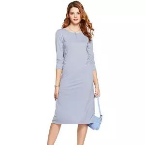 [하프클럽/] 레이온 블렌드 7부 원피스 AT-OM301_H