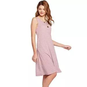 [하프클럽/] 레이온 블렌드 민소매 줄무늬 원피스 AT-OM102_H