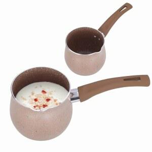 가벼운 논스틱 밀크 팬 인체공학적 디자인의 미니 커피 포트 버터 초콜릿 10cm 티 세트 찻주전자 및 카페 서버