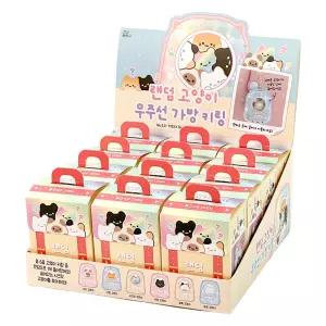 12개 조선문방구 랜덤 고양이 우주선 가방 키링 1박스