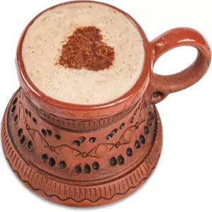 수제 클레이 커피 머그스 다이너 포트벨리 5온스(150ml) 티 언글레이즈 머그잔 바이킹 세라믹 - 스톤