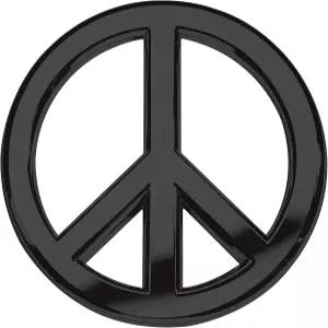 클래식 블랙 피스 사인 로고 - 데칼 프리미엄 레볼루션 도금 상징 반전 메탈 자동차 대안 범퍼 스티커