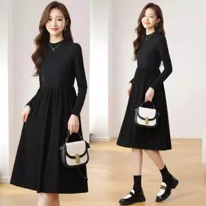 [에이시크]골지 배색 하프넥 원피스 C26AOP083