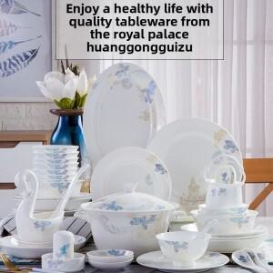 수저세트 부부 식기 숟가락 젓가락 나무 은 고급 예단 유기 경덕진 도자기 식기 세트 본차이나 그릇 및 접