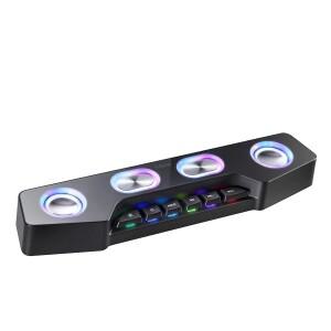 FIFINE Bluetooth RGB 게임용 스피커, PC, 휴대폰, 파티 및 게임용 동적 조명이 포함된 무선/유선 컴퓨터