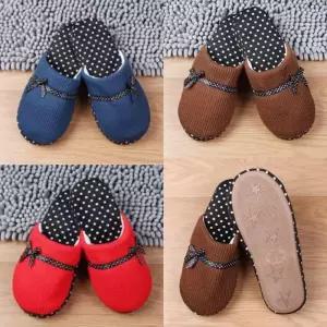 [라일리] Rly 리본 방한 슬리퍼 집안슬리퍼 겨울실내슬리퍼