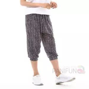 [라일리여성의류] Rly 여자 7부 바지 여름 스트라이프 여성여름쿨바지