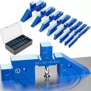 블록시전 설정 블록 목공 도구 - 쉬운 블록이 있는 높이 게이지 세트 정밀 자 표시 막대 및 케이스 라우터