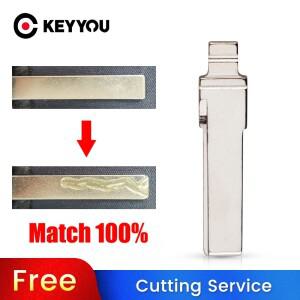 KEYYOU 커팅  NO.89 플립 접이식 원격 키 블레이드 자동차 블랭크 아우디 A6L  HU66