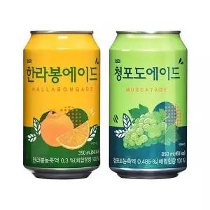 [셀러허브]일화 청포도 에이드12개+한라봉 에이드12개 350ml 24캔 (S40922693)