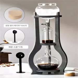 더치커피 더블 밸브 콜드브루 드립 기계 클래식우드스탠드 가정용 카페 두꺼운 드리퍼