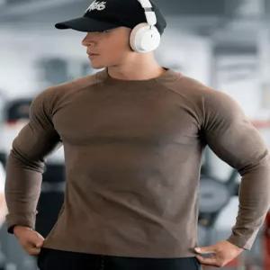 남성 긴팔 카모 밀리터리 헬스 머슬핏