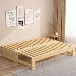 슬라이드 평상 마루 길이80x폭(6000)+측면+매트리스 침대틀 조립식 프레임 깔