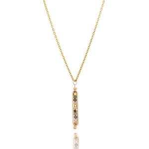 이보로프 수제 힐링 크리스탈 펜던트 목걸이 천연 보석 구슬 구리 막대 스테인리스 스틸 체인 레이키 요가 주얼리 여성 선물