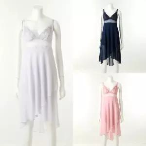 [비너스]3종합포장 오르화 메인 폴리 쉬폰 튤레이스 풀슬립 원피스 롱드레스(OFS5962)