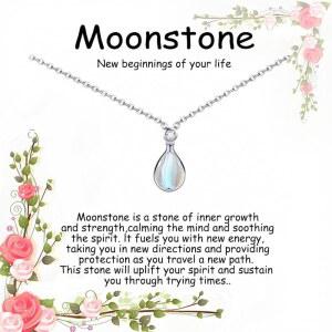 조조미나, 여성 이혼을 위한 새로운 시작 문스톤 목걸이 선물 이별 동료를 직업 치유