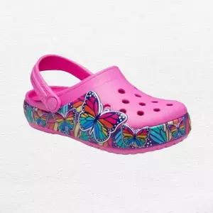 [크록스]키즈 펀랩 멀티 버터플라이 밴드 라이트 클로그 샌들 슬리퍼 206158-6QQ-MO