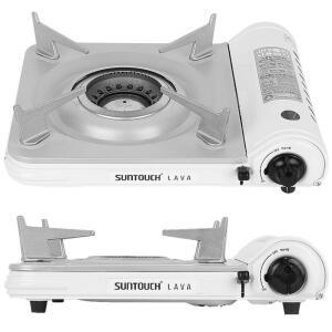 화이트 슬림 휴대용 가스렌지 1구 오토캠핑용 부루스타 고화력 버너 가정용 캠린이