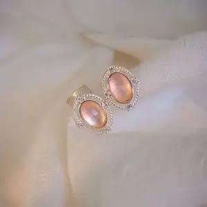 핑크칼세도니귀걸이 블루칼세도니귀걸이 원석귀걸이 탄생석귀걸이