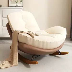 라탄 1인용 리클라이너 흔들의자 거실 베란다 실내 안락한 원목 스윙체어 고급 인테리어