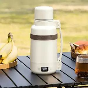 가열텀블러 전기텀블러 무선 충전식 휴대용 여행용 차량용 물끓이는 커피포트 미니