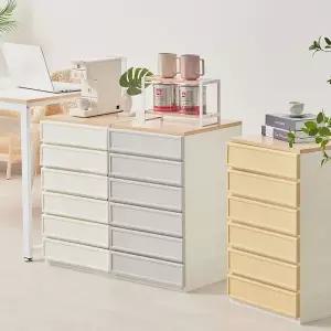 씨밀렉스 드레스룸 모듈형 가구 서랍장 래폴드 다용도 6단 400 Small MNA