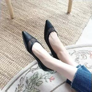 국내제작 뾰족코 매쉬 망사 시원한 여성 단화 플랫Y