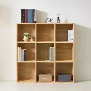 [팀버애니스]러버 원목 3단 9칸 책장