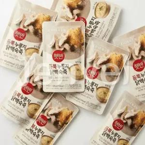 CJ 햇반 듬뿍 누룽지 닭백숙죽 420g 8개입 즉석죽 보양식 식사대용 쟁여템