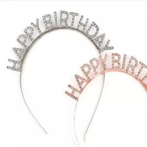 와이옐로 생일축하 레터링 헤어밴드 파티용 생일파티소품