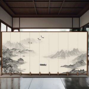 제사 병풍 배달 대행 4개 추석 6폭 의제 음식 장 패널 판화 나무 소품 한식당 민화