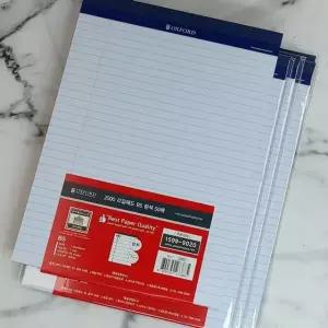 브랜빌 옥스포드 B5 리갈패드-화이트 50매 5권