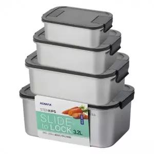 코멕스 스텐킵스 슬라이드 투락 직사각(기본형) 4종세트