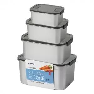 코멕스 스텐킵스 슬라이드 투락 직사각(높은형) 4종세트