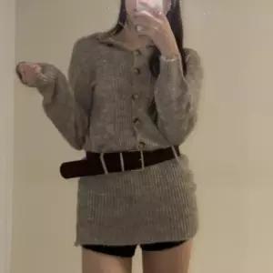 여자 보카시 벨트 버튼 오프숄더 미니원피스