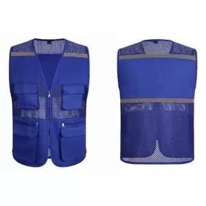 남자 여자 작업 망사 피싱 실용적인 아웃도어 봉사활동 조끼