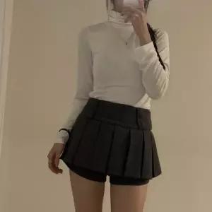 여자 벨트 플리츠 속바지 겨울 미니스커트